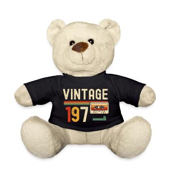 Vintage-Kassette aus den 70ern - Teddy - Schwarz - Vorne