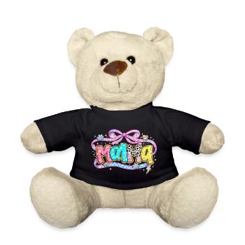 Cadeau Maman : Visuel Mama Rétro et Paillettes - Nounours - noir - Devant