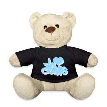 I_love_Cycling_babyblau - Teddy - Schwarz - Vorne