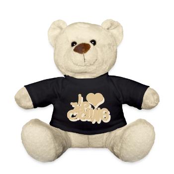 I_love_Cycling_beige - Teddy - Schwarz - Vorne