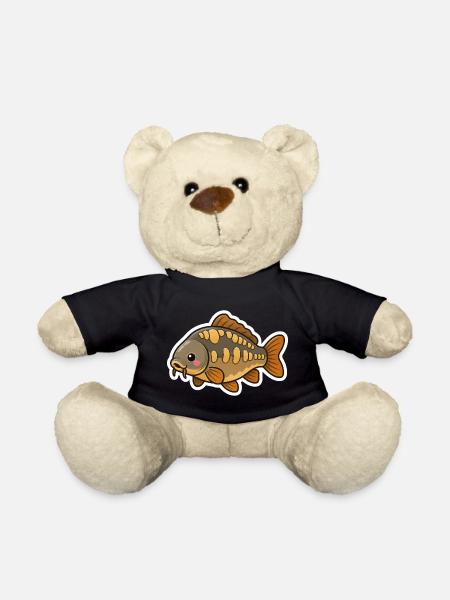 Enfants carpes miroir mignons en train de pêcher - Nounours - noir