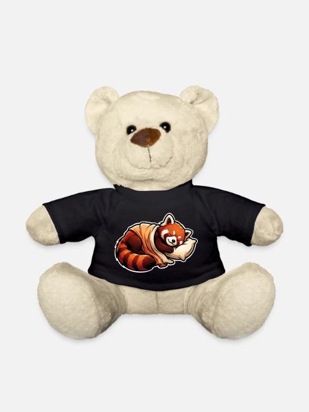 Schlafen Roter Panda - Teddy - Schwarz
