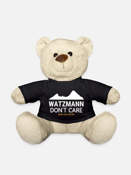 Watzmann Don't Care Job Title - Teddy Bear - black