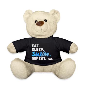 Lustige Schwimmer Sprüche & Schwimmverein Design - Teddy - Schwarz - Vorne
