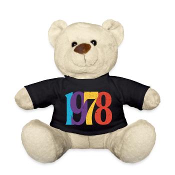 Geboren 1978 Geburtstagsgeschenk Geburtstag 78 - Teddy - Schwarz - Vorne