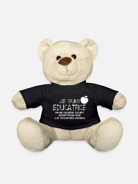 Je suis educatrice - Nounours - noir