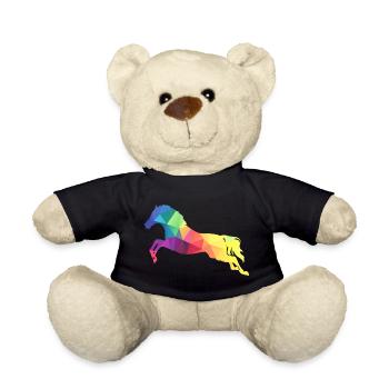 Springendes Pferd - Teddy - Schwarz - Vorne
