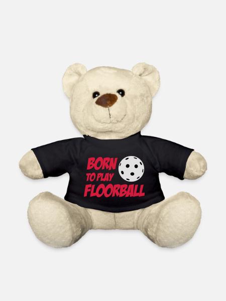 Born To Play Floorball - Teddy - Schwarz