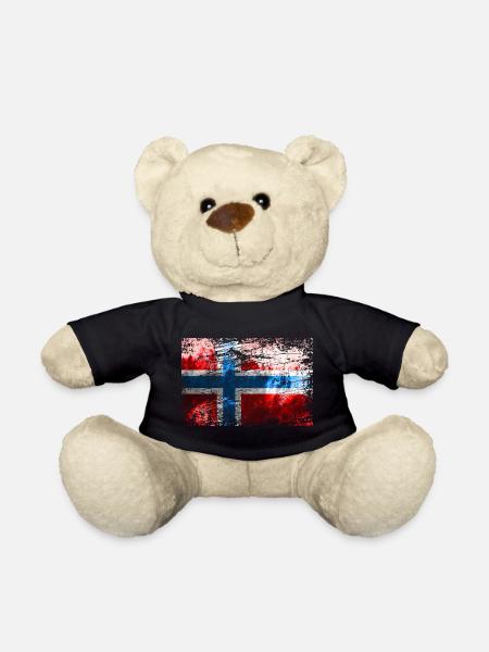 Norwegische Flagge - Teddy - Schwarz