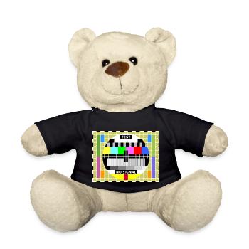 Affichage de l'achèvement de la transmission de l'image d'un téléviseur de test - Nounours - noir - Devant