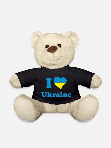 I love Ukraine - Ich liebe Ukraine - Teddy - Schwarz