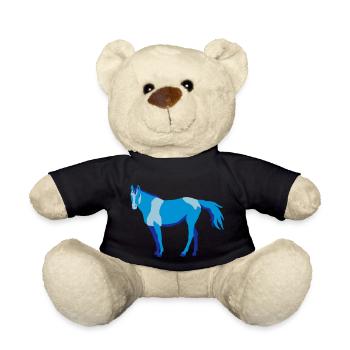Horses horse, - Teddy Bear - black - Front