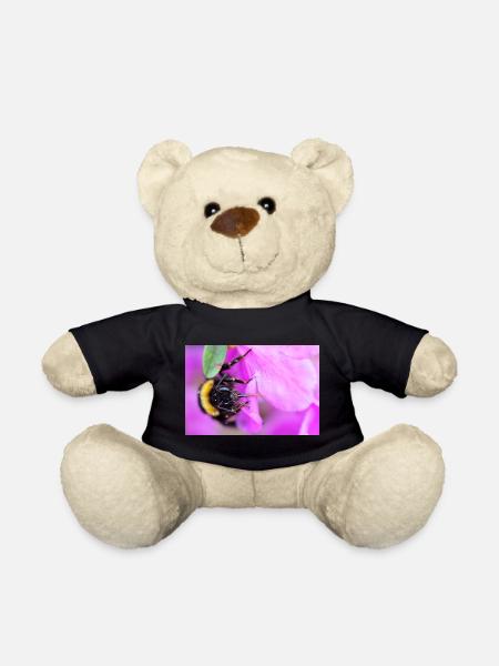 Biene am Veilchen - Teddy - Schwarz