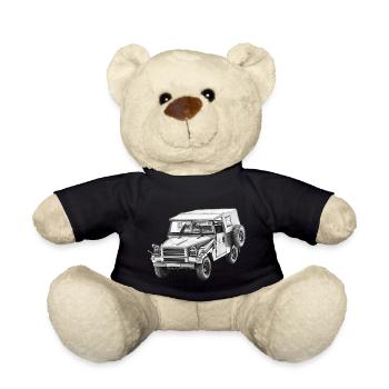 Sachsenring P3 NVA Geländewagen DDR Schwarz/Weiss - Teddy - Schwarz - Vorne
