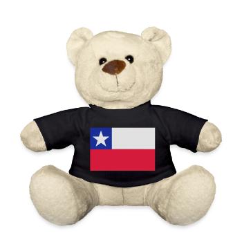 Chilenische Flagge Stylisiert - Teddy - Schwarz - Vorne