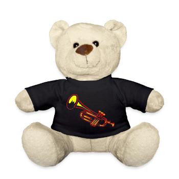 Trompette en laiton design - Nounours - noir - Devant