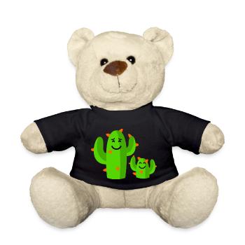 father and son - Teddy Bear - black - Front