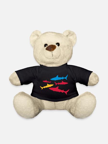 shark - Teddy Bear - black