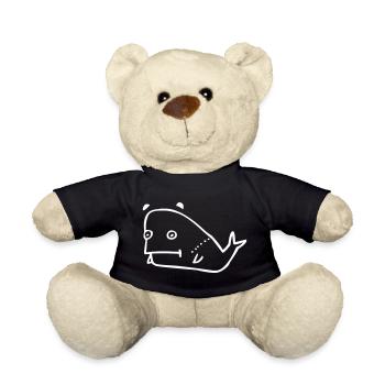 Caricature de baleine - Nounours - noir - Devant