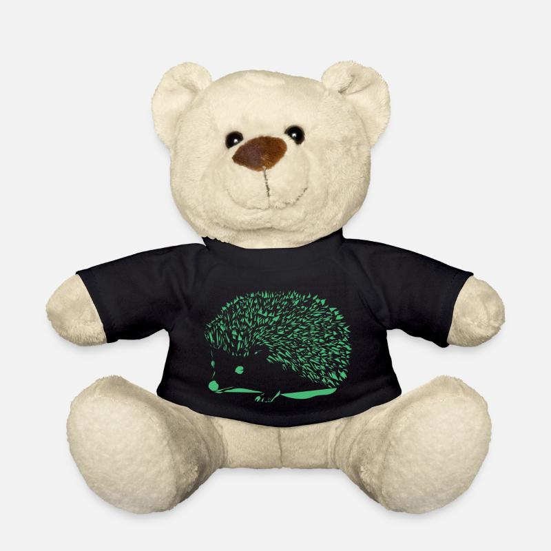 Grüner Igel - Teddy - Schwarz