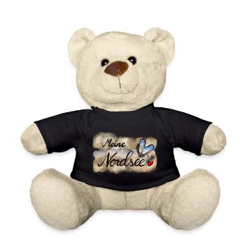 North Sea Heart Design for Fans - Teddy Bear - black - Front