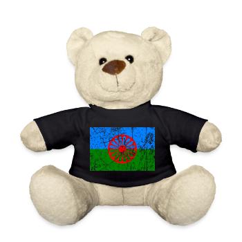 drapeau du peuple romani ou styago le romengo - Nounours - noir - Devant