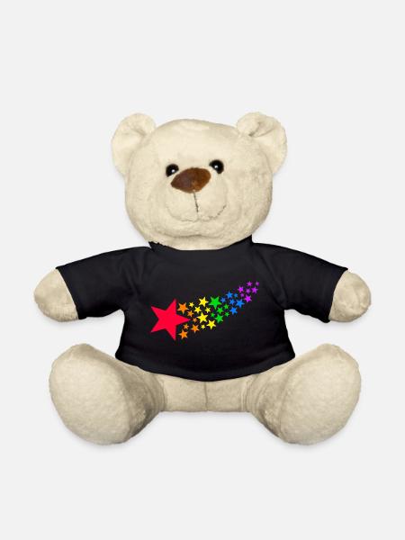 Rainbow Stars - Teddy Bear - black