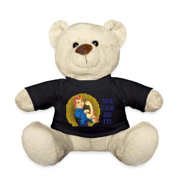 Rosie Kraft: We Can Do It Halftone - Teddy Bear - black - Front