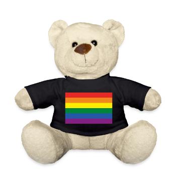 LGBT Flag - Gay Pride Flag - Teddy Bear - black - Front