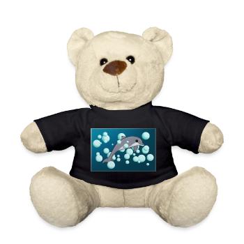 DOLPHIN AND BUBBLES - Teddy - Schwarz - Vorne
