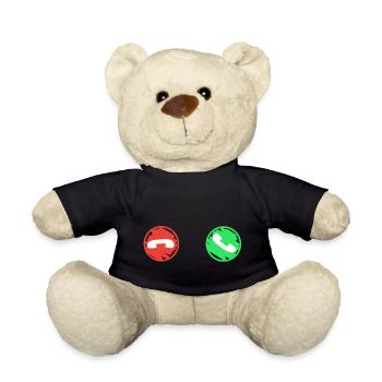 Anruf Symbol Lustig - Teddy - Schwarz - Vorne