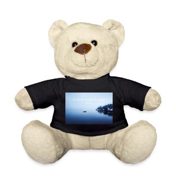 In peace lies the power. - Teddy Bear - black - Front