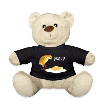 Chicken Chicken Chicken Bro - Funny Sayings Vegetarian - Teddy Bear - black - Front