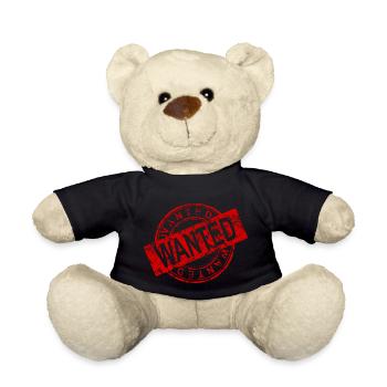 Wanted - Teddy Bear - black - Front