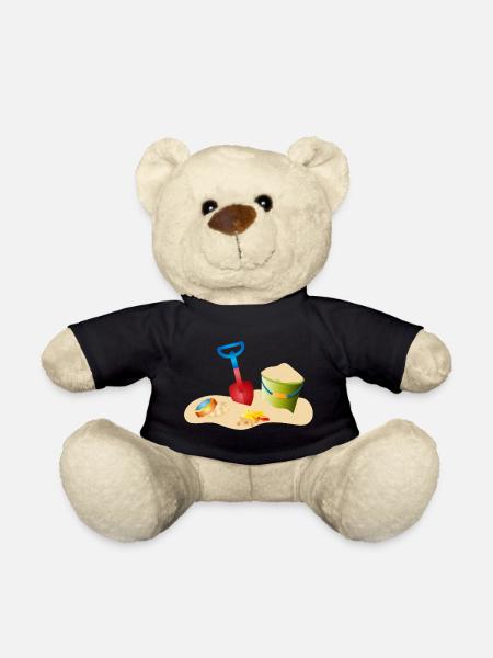 Sand Spielzeug am Strand oder im Sandkasten - Teddy - Schwarz
