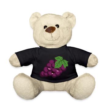 Weintrauben Früchte Kawaii Trauben - Teddy - Schwarz - Vorne