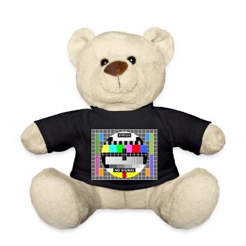 Testbild Status no signal Bildschirm Display Geek - Teddy - Schwarz - Vorne