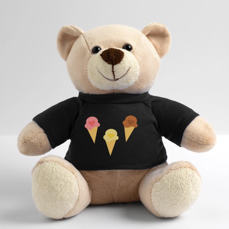 Eis Herz Eiscreme Erdbeereis Vanilleeis Schokoeis Teddy