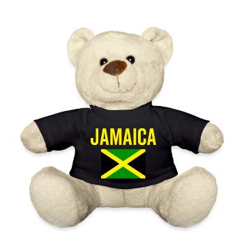 Jamaica Jamaican Flag - Teddy Bear - black - Front