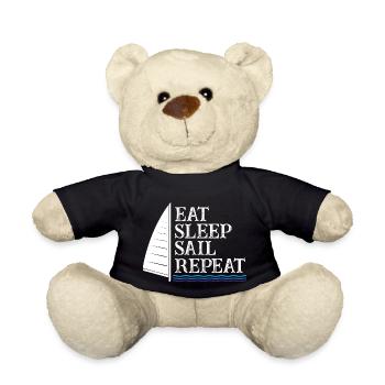 Eat Sleep Sail Repeat - Teddy Bear - black - Front