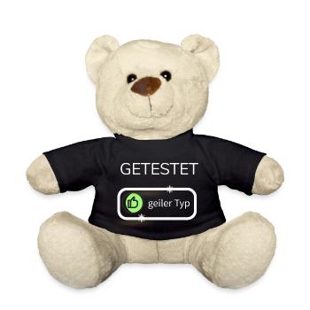 Test, getestet, geil, geiler typ, toller Mensch, - Teddy - Schwarz - Vorne