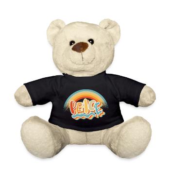 Peace Frieden Freiheit No War Friedenszeichen - Teddy - Schwarz - Vorne