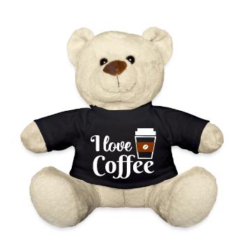 I love coffee - Teddy Bear - black - Front