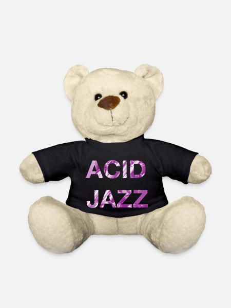 Acid Jazz Music Magenta Typographie - Nounours - noir