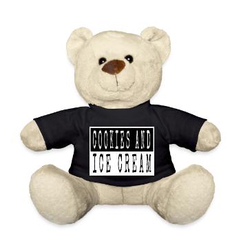 joke teach waffle sayings delicious - Teddy Bear - black - Front