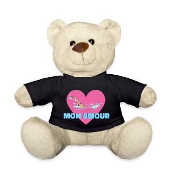 natation mon amour - Nounours - noir - Devant