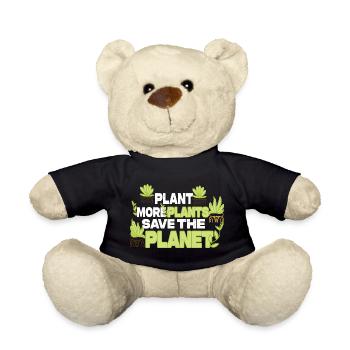 Planter plus de plantes sauver la planète - Nounours - noir - Devant