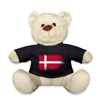 Grunge Dänische Flagge Druck - Teddy - Schwarz - Vorne