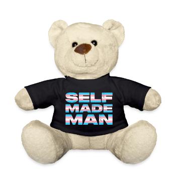 Selfmade Man Transgender LGBTQ CSD Pride - Teddy - Schwarz - Vorne