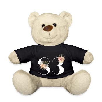 83. Jahrestag in voller Blüte (Geschenk von 83 Jahren) - Teddy - Schwarz - Vorne